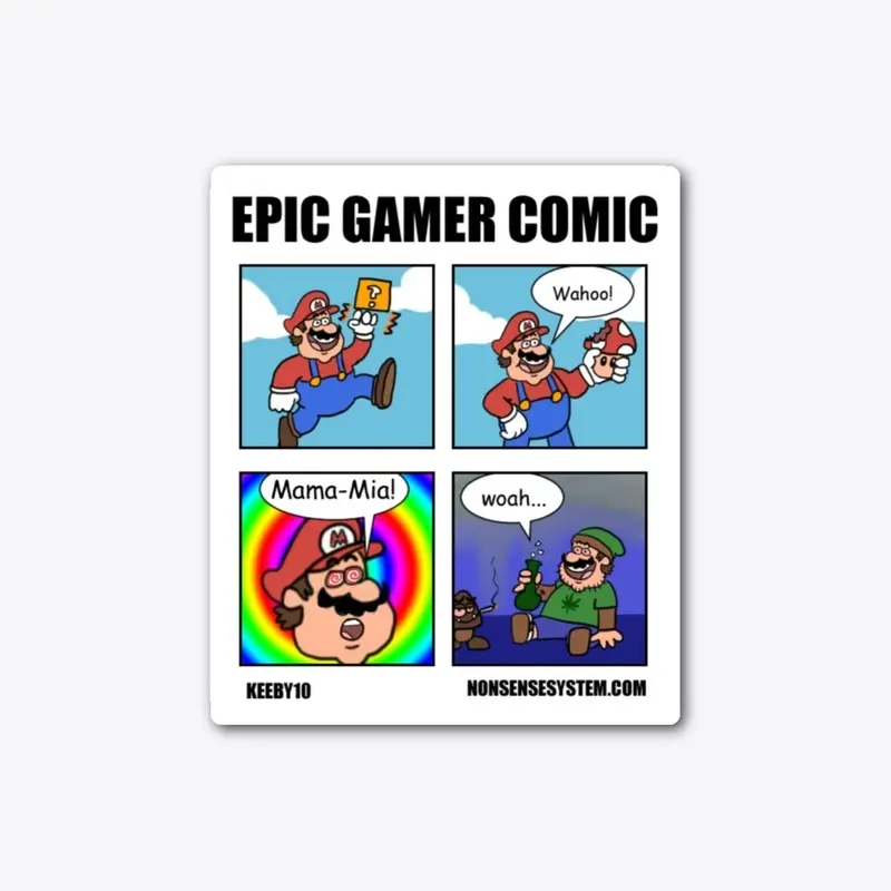 Epic Gamer Comic Sticker